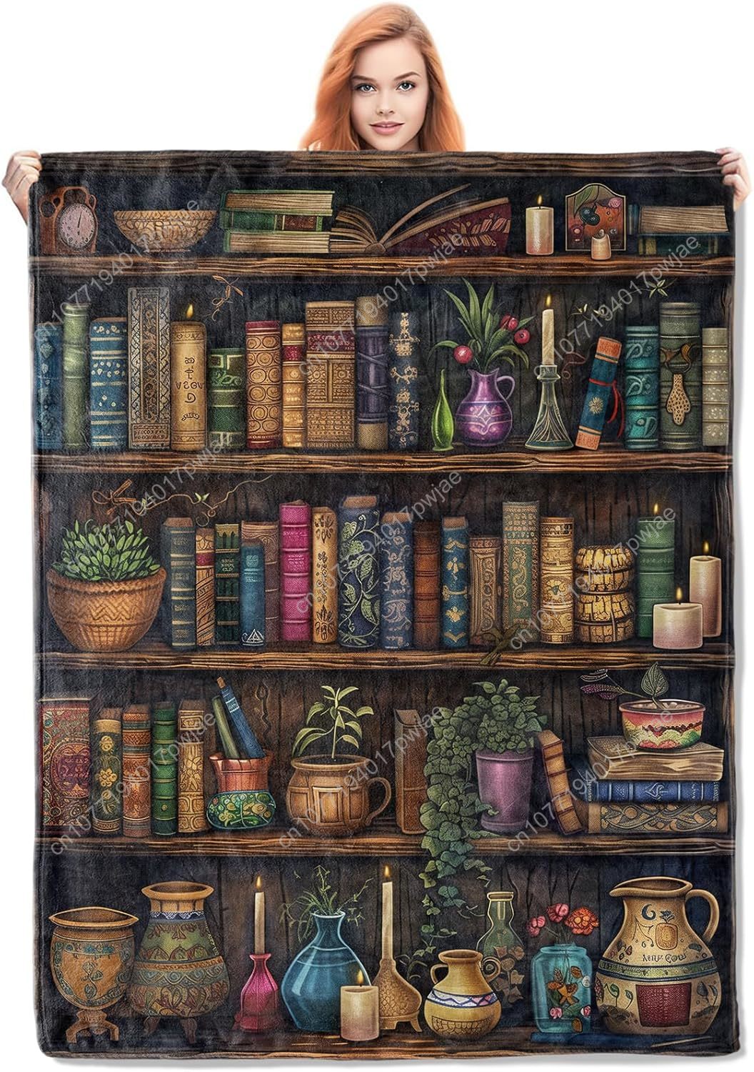Quality Home Textiles - خمر رف الكتب بطانية القراءة رمي