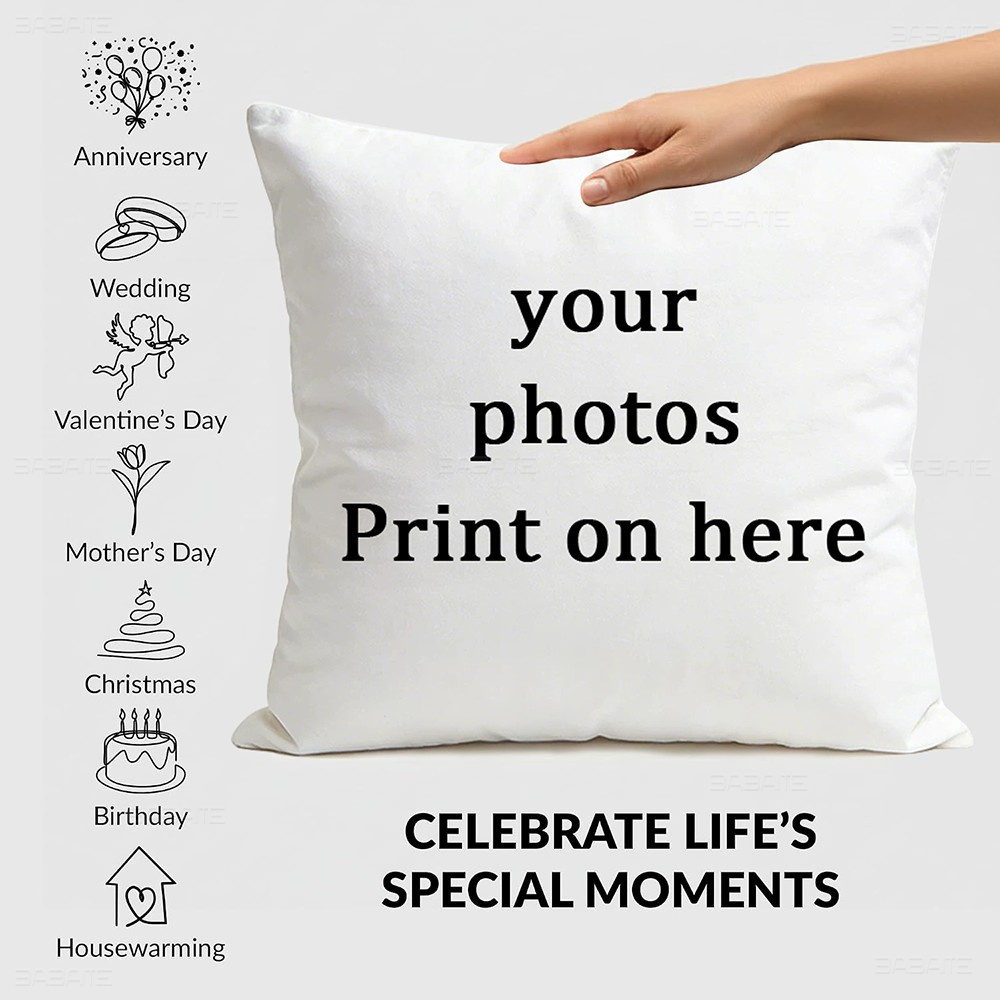 Home Textiles Photos - غطاء وسادة مخصص مطبوع بصورة شخصية،