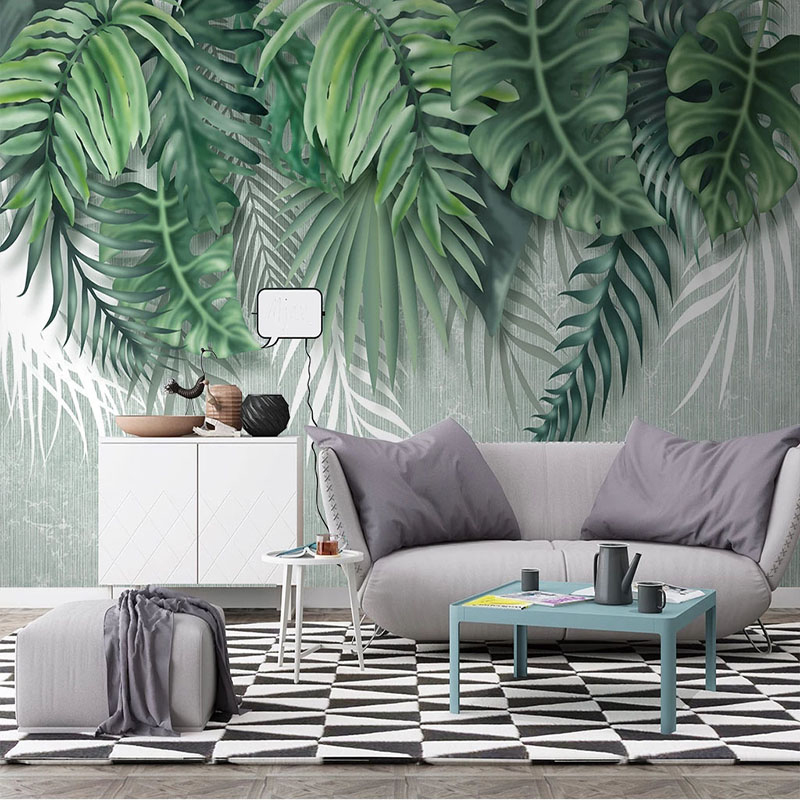 أوراق نباتية خضراء مخصصة ثلاثي - مراجعة Home Textiles Photos وسعره