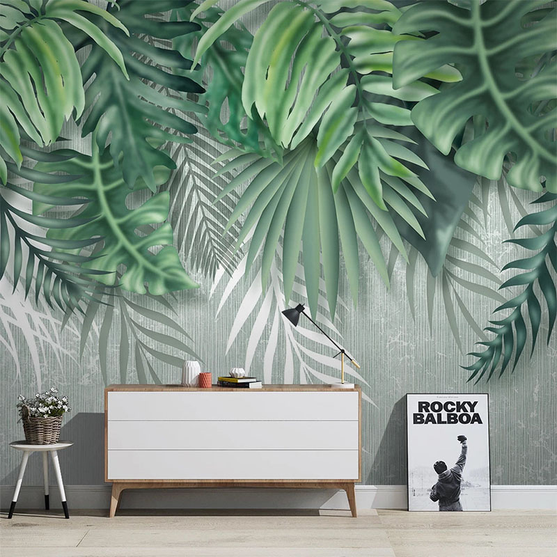 أوراق نباتية خضراء مخصصة ثلاثي - مراجعة Home Textiles Photos وسعره