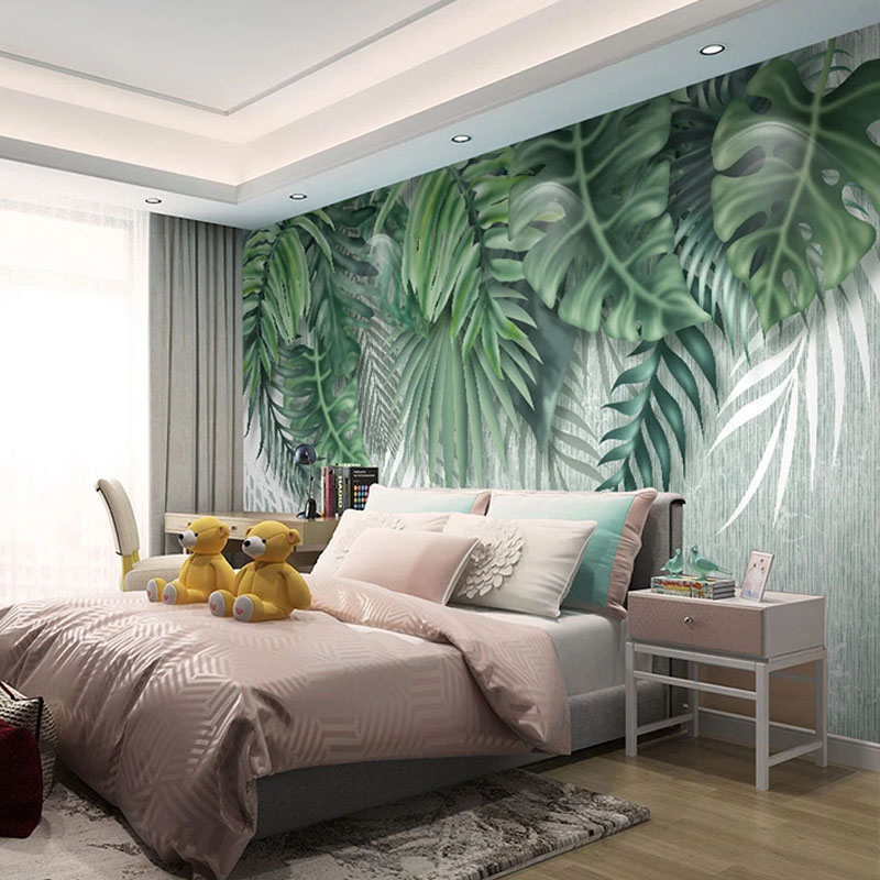 أوراق نباتية خضراء مخصصة ثلاثي - مراجعة Home Textiles Photos وسعره