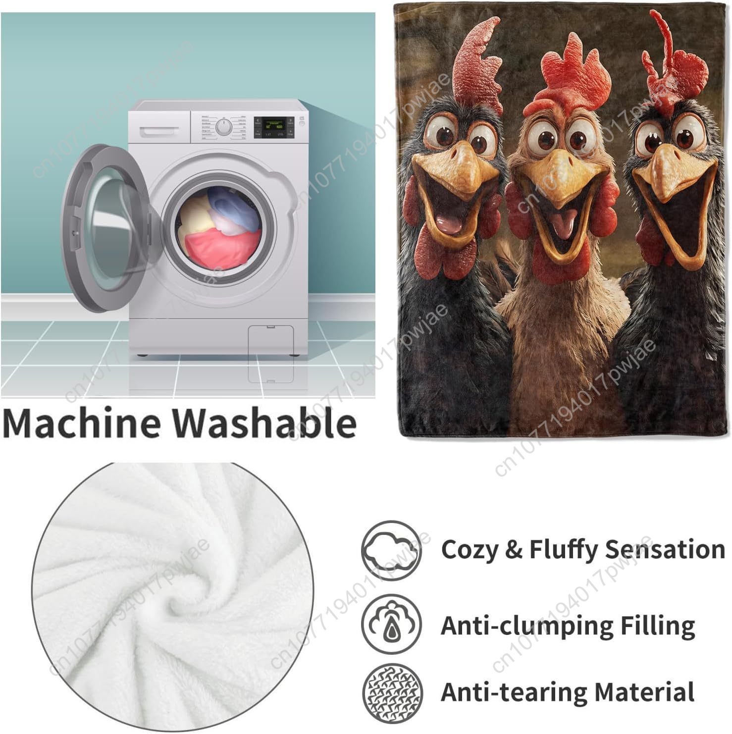 هدايا بطانية الدجاج للنساء، بط - مراجعة Quality Home Textiles وسعره