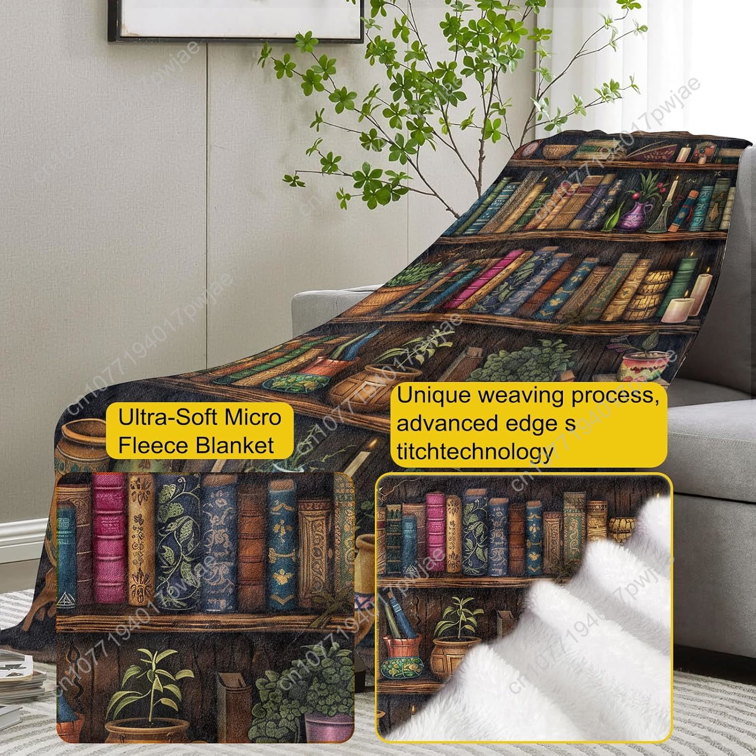 خمر رف الكتب بطانية القراءة رم - مراجعة Quality Home Textiles وسعره