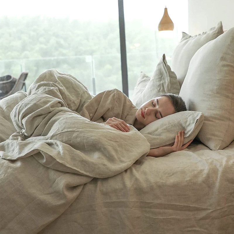 غطاء لحاف سرير من الكتان 100%، - مراجعة Quality Home Textiles وسعره