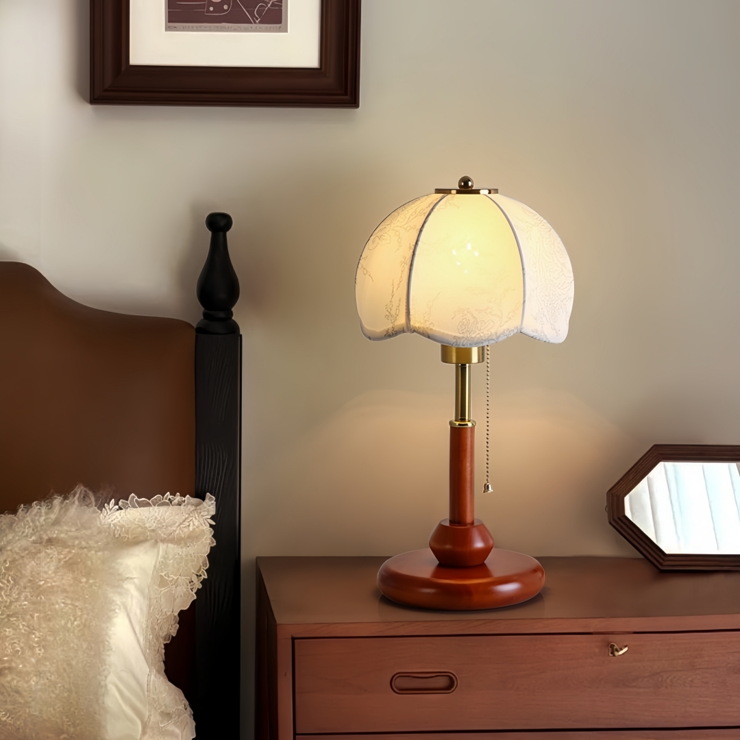 مصباح طاولة قبة مزخرفة بتصميم  - مراجعة Home Textiles Fabric وسعره