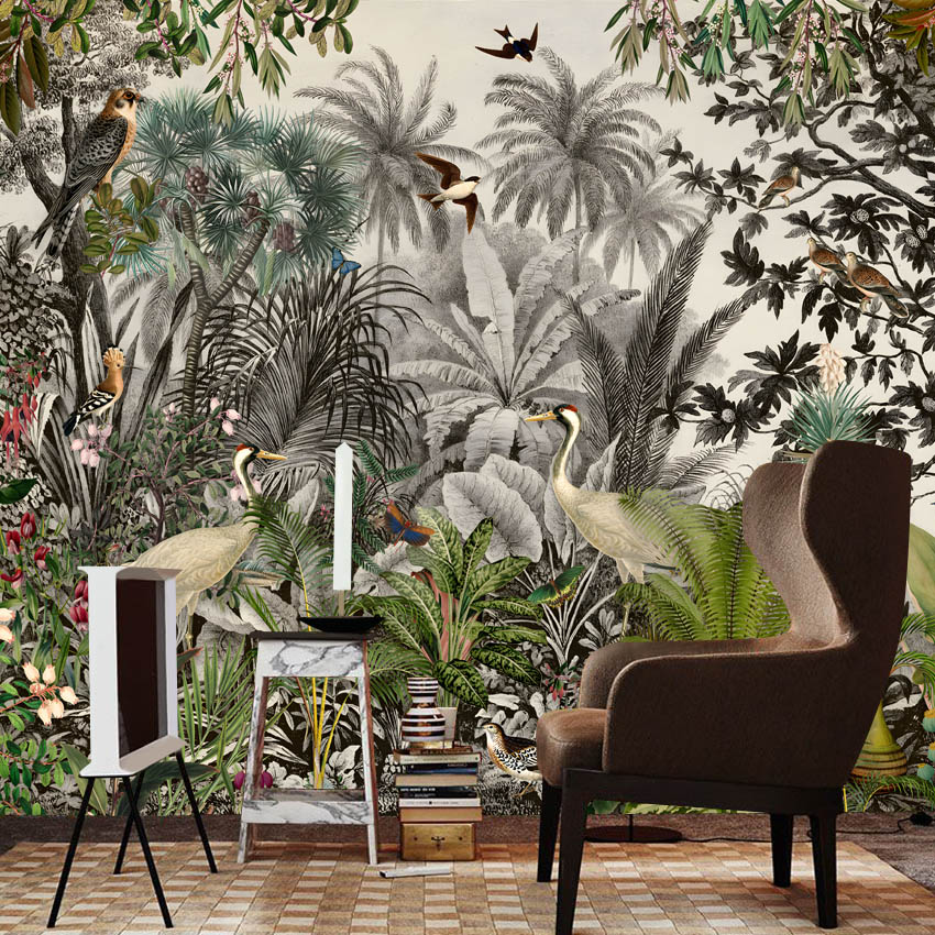 20+ ورق جدران لاصق بتصميم غابة - مراجعة Home Textiles Photos وسعره