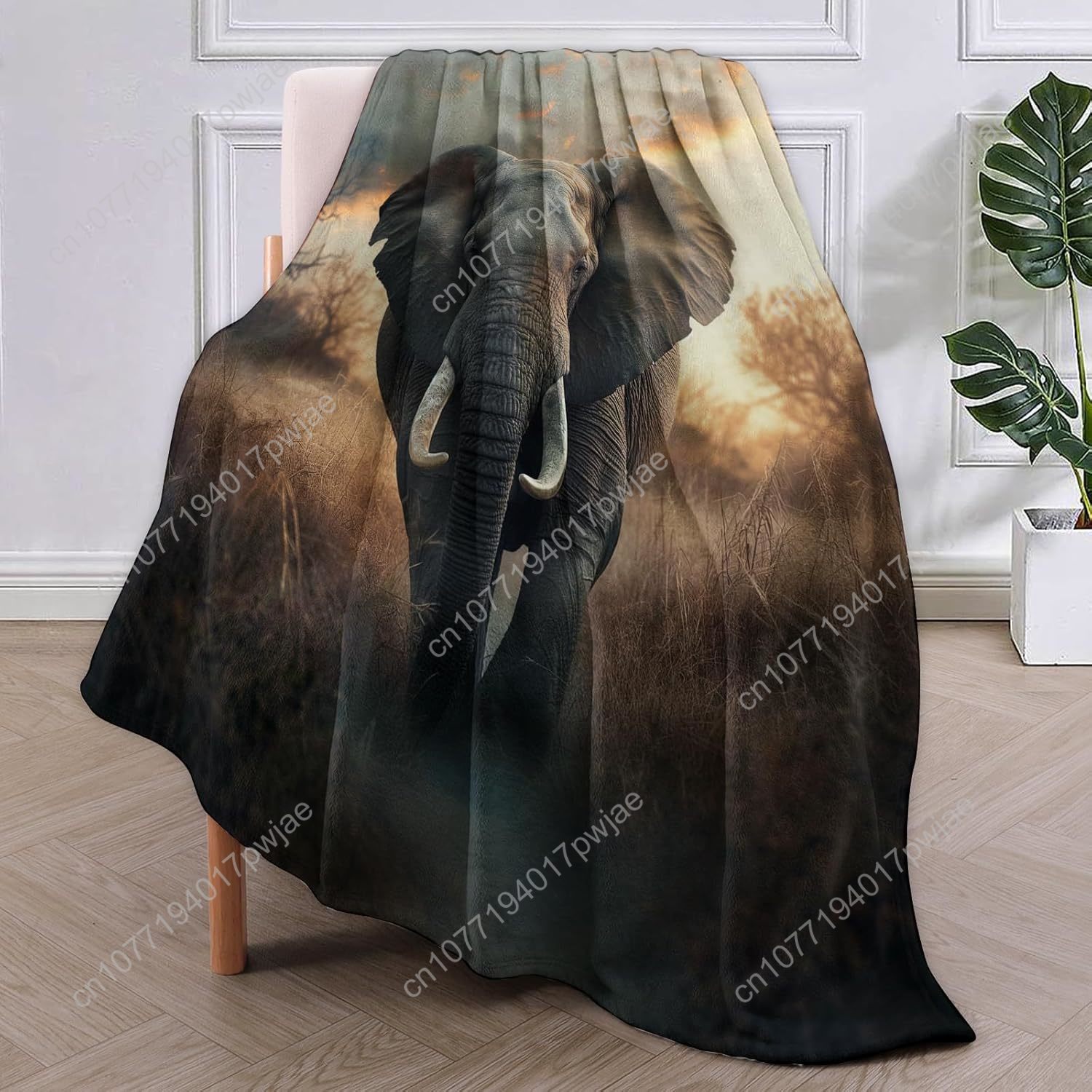 بطانية صوف الفيل، مشهد الحياة  - مراجعة Quality Home Textiles وسعره