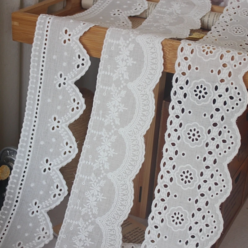 شريط دانتيل من القطن الأبيض، ن - مراجعة Home Textiles Photos وسعره