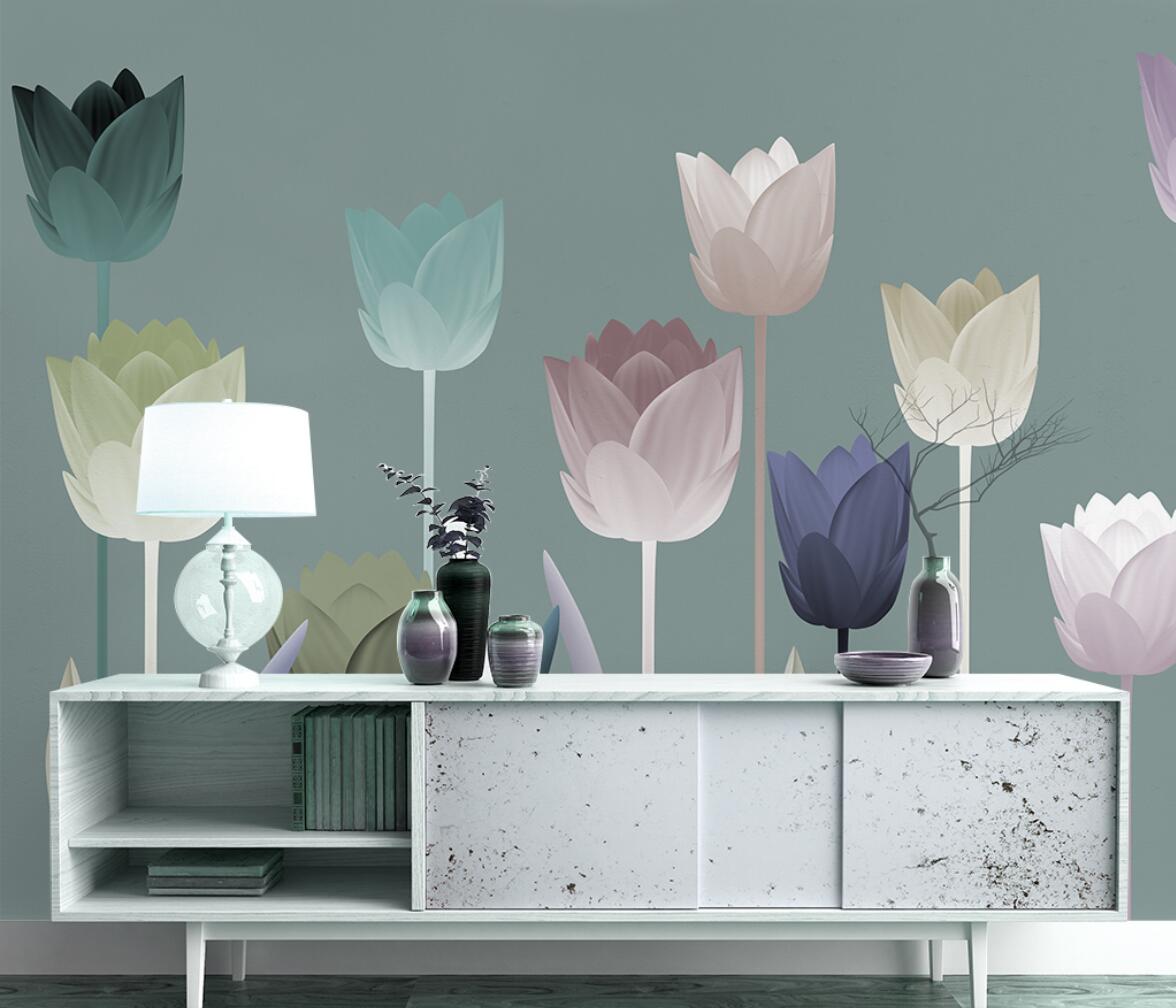 ورق حائط مخصص بتصميم زهرة التو - مراجعة Home Textiles Photos وسعره