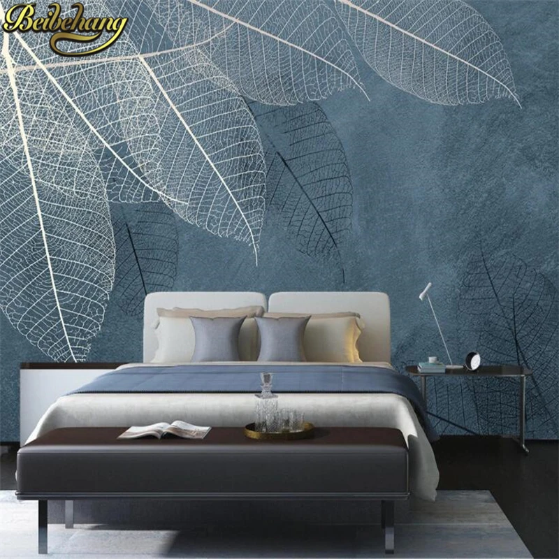 ورق جدران مخصص بتصميم أوراق شج - مراجعة Home Textiles Photos وسعره