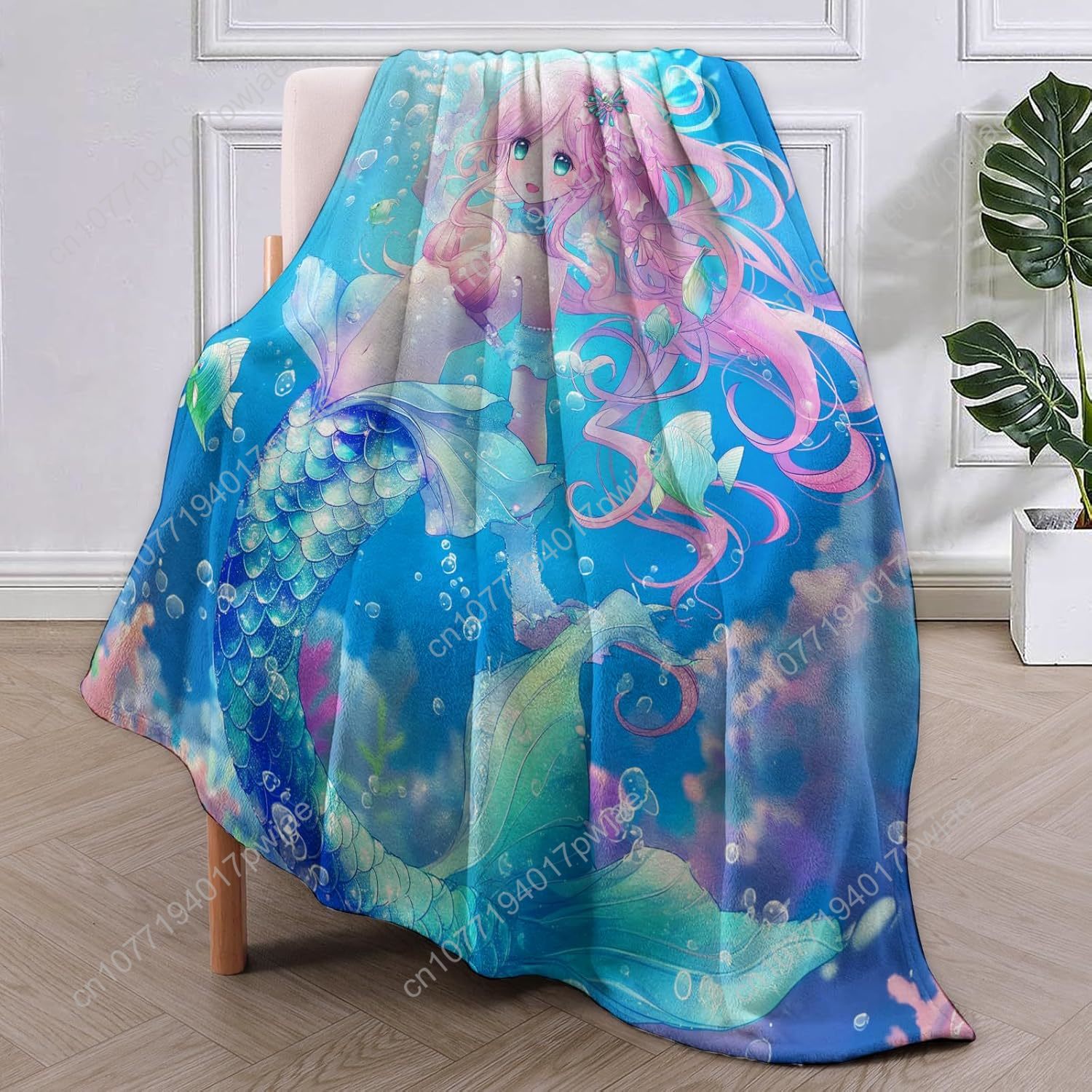 لطيف حورية البحر بطانية الكرتو - مراجعة Quality Home Textiles وسعره